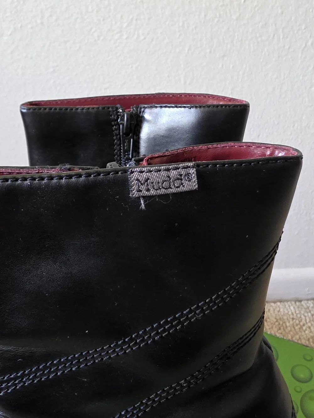 Vintage Y2K Mudd Bratz Doll Chunky Heel Faux Leather Embroidered Boots Size 9 - Picture 5 of 16